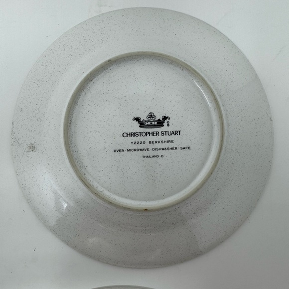 4 Piece Vintage CHRISTOPHER STUART Y2220 BERKSHIRE SAUCERS THAILAND USED GHA1 - Picture 8 of 12